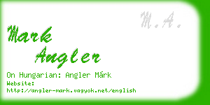 mark angler business card